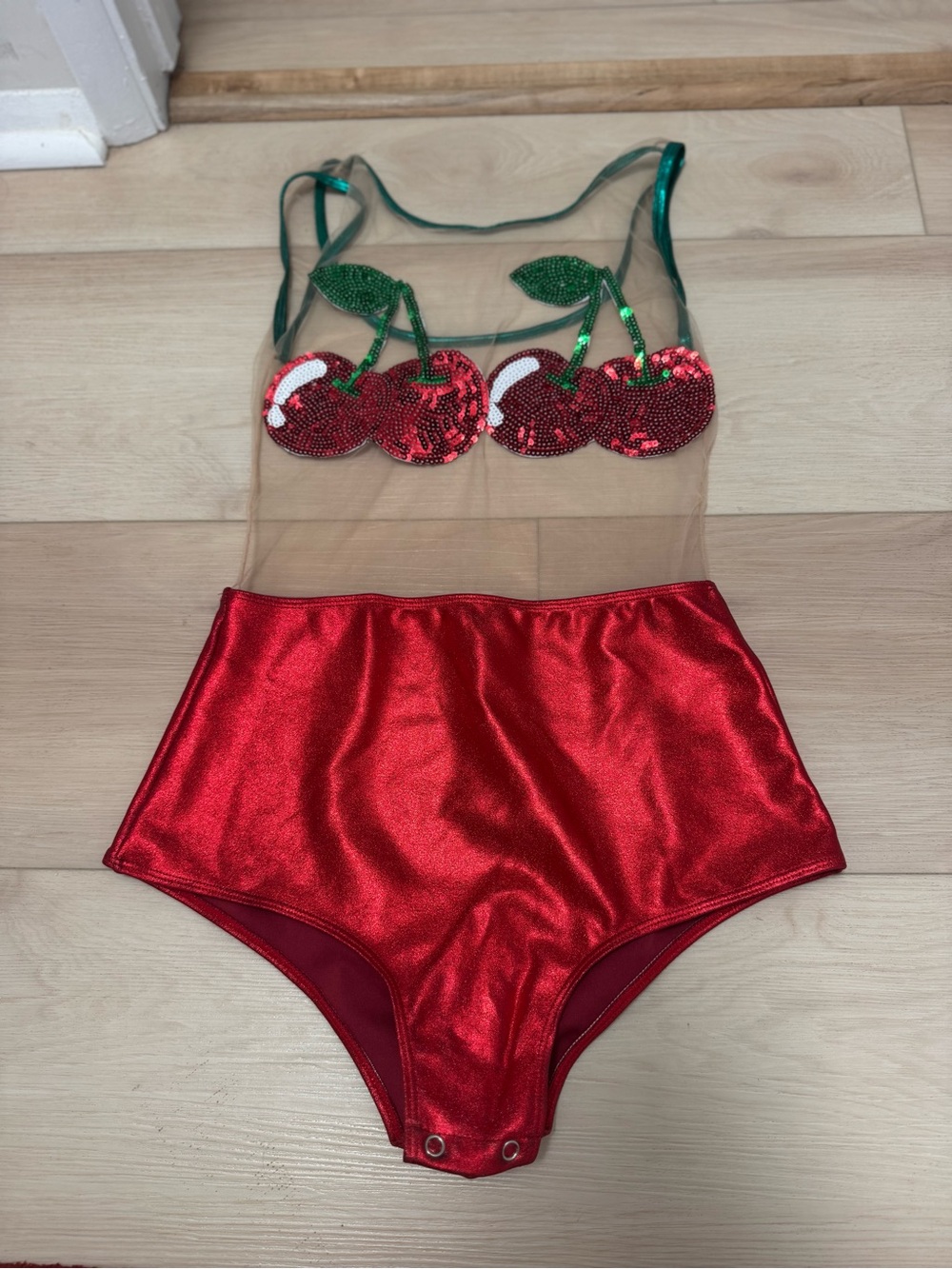 Cherry Leotard/ Bralette